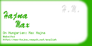 hajna max business card